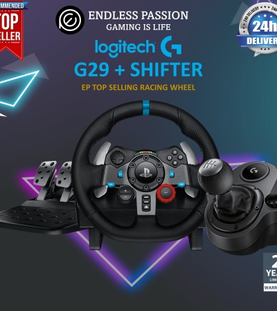 罗技G29驱动力赛车轮+罗技G驱动力换挡器套装-适用于PS5、PS4和PC 罗技G29驱动力赛车轮+罗技G驱动力换挡器套装-适用于PS5、PS4和PC