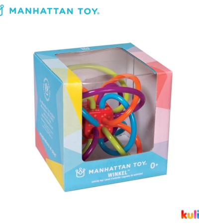 曼哈顿玩具Winkel拨浪鼓和感官Teether活动玩具 曼哈顿玩具Winkel拨浪鼓和感官Teether活动玩具