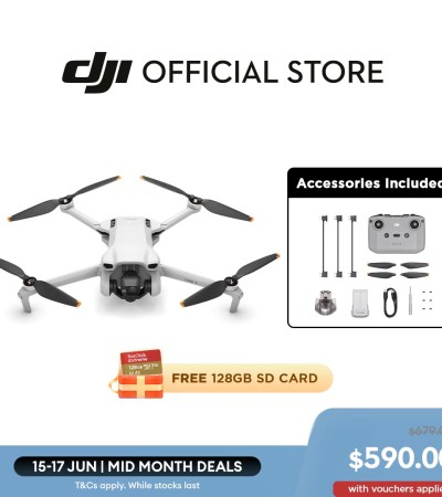 DJI Mini 3-无人机相机| 249g以下| 4K HDR视频|延长电池寿命|真正的垂直拍摄| 38kph 5级抗风|(无人机无需注册) DJI Mini 3-无人机相机| 249g以下| 4K HDR视频|延长电池寿命|真正的垂直拍摄| 38kph 5级抗风|(无人机无需注册)